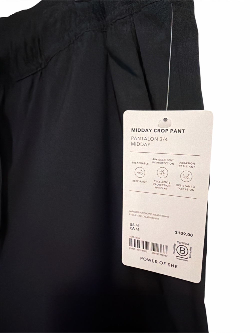 Athleta Midday Crop Pant — Black